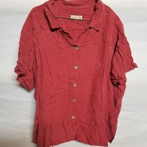 Jamaica Bay Red Button-Up Shirt